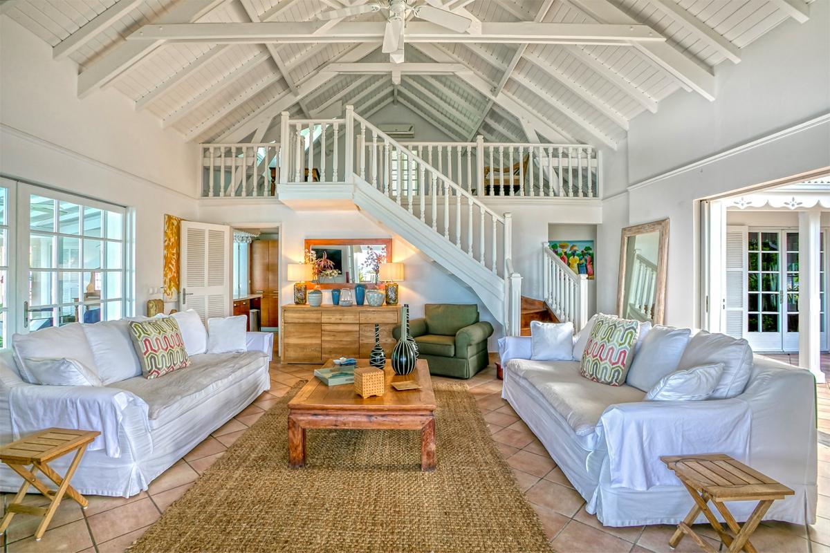 Villa for rent in St Martin - Living room with mezzanine